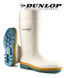 GAND951_DUNLOP Acifort Tricolour fehér PVC munkavédelmi csizma speciális 