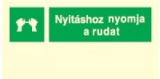 mj019/mj11_Üvegajtóhoz tábla, után világítós menekülési útvonalat jelző öntapadós tábla 