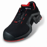UVEX1 X-TENDED SUPPORT munkavédelmi sportcipő, FEKETE/PIROS S3 SRC ESD (85162xx)