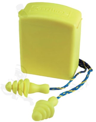 EARLINE 30213 többször használatos, mosható, zsinóros sárga füldugó rugalmas elasztomer anyagból