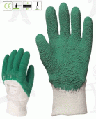 Zöld krepp latex vágásbiztos, csúszásgátló,  kesztyű 3803-05-ös***KIFUTÓ***