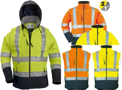 Coverguard jól láthatósági munkaruha kabát, 70630-33-as Modaflame Jólláthatósági