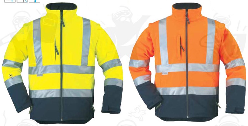 Narancs kabát, lélegző, vízhatlan softshell anyagból, kiváló hőszigetelés, levehető ujjak 70640-43-as