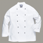 Portwest gasztro ruha, Somerset szakácskabát (séfkabát) fehér színben, gombos kivitelben, kiváló ár/érték arányú hosszú ujjú modell. C834x