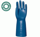 Érdesített PVC védőkesztyű, 34 cm-es, kék, sav-, lúg-, olajálló 3768-70-es ***KIFUTÓ***