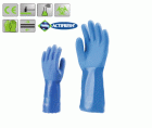 Érdesített PVC, 34 cm-es, kék, sav-, lúg-, olajálló, antibakteriális ActifreshŽ kiképzéssel