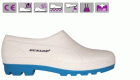 Nitriltalpú cipő, zoknira húzható, víz- és lúgálló, fehér papucs