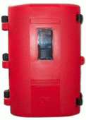 Tűzoltó készülék tartó doboz piros-fekete, KDK 1E-P6R