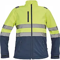 C0301059272003_GRANADA HV SOFTSHELL KABÁT, ÚJ , Hi-Vis férfi kabát,  láthatósági csík