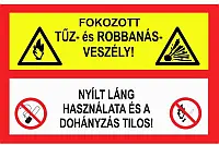 TB-02703_Tűz- és robbanásveszély tábla, utánvilágító 