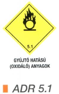 Gyújtó hatású (oxidáló) anyag ADR 5.1