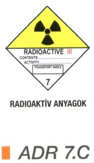 Radioaktív anyag ADR 7.C