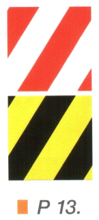 Veszélyt jelzö csík P13