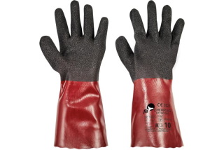 CHERRUG FH kesztyű PVC n fekete/piros (C0110016165xx)