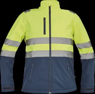 GRANADA HV SOFTSHELL KABÁT, ÚJ , Hi-Vis férfi kabát,  láthatósági csík