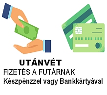 Utánvétel- készpénz vagy bankkártyával a kikézbesítéskor a futárnál
